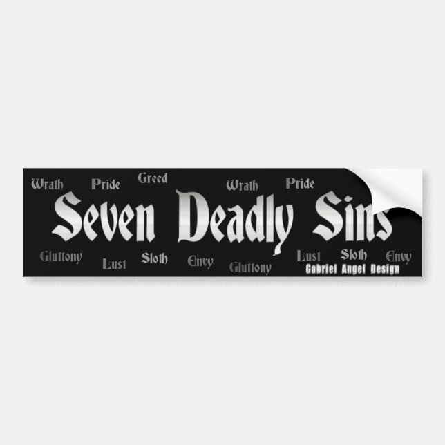 Sju döda Sins-Logotyp Bildekal (Framsidan)