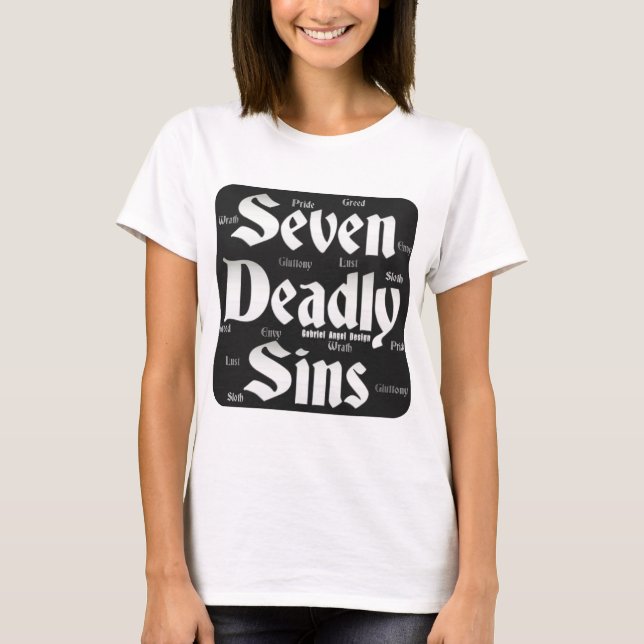 Sju döda Sins-Logotyp Tee Shirt (Framsida)