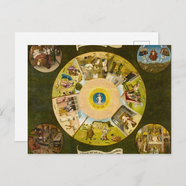 Sju döda Sins och de fyra sista Saken Vykort (Fram/baksida)