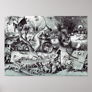 Sju döda Sins, Pieter Bruegel Poster