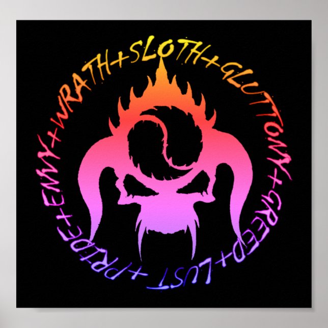 Sju dödliga synder poster (Framsidan)