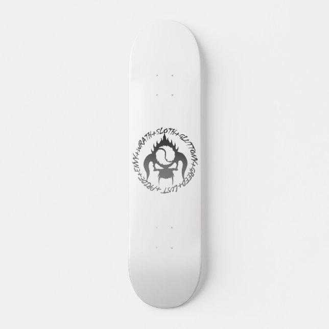 Sju dödsbringande skateboard bräda 19,5 cm (Framsida)