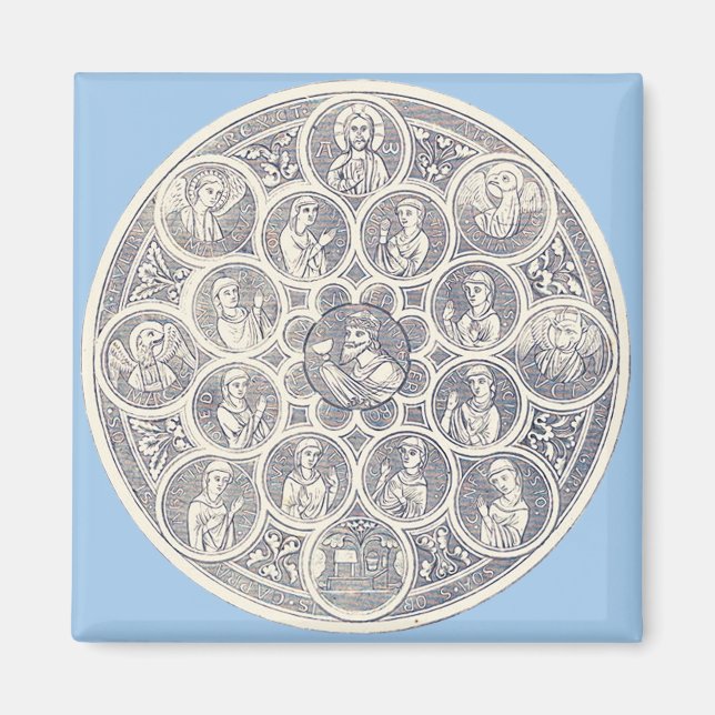Sju dygder och Jesus Kristus Magnet (Framsidan)