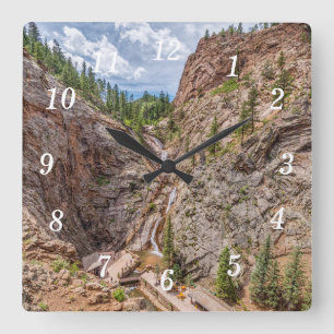 Sju Falls Colorado Wall Clock Fyrkantig Klocka