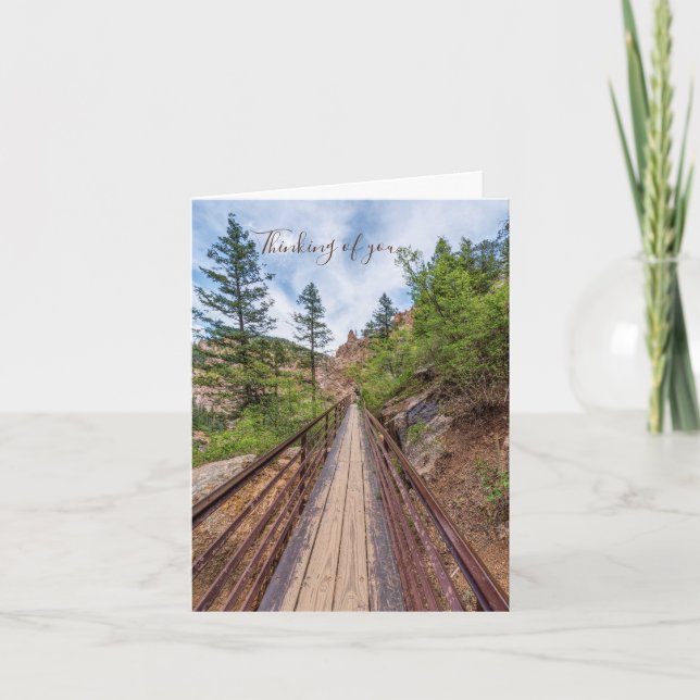 Sju Falls Walkway-brygga som tänker på ditt kort (Framsida)