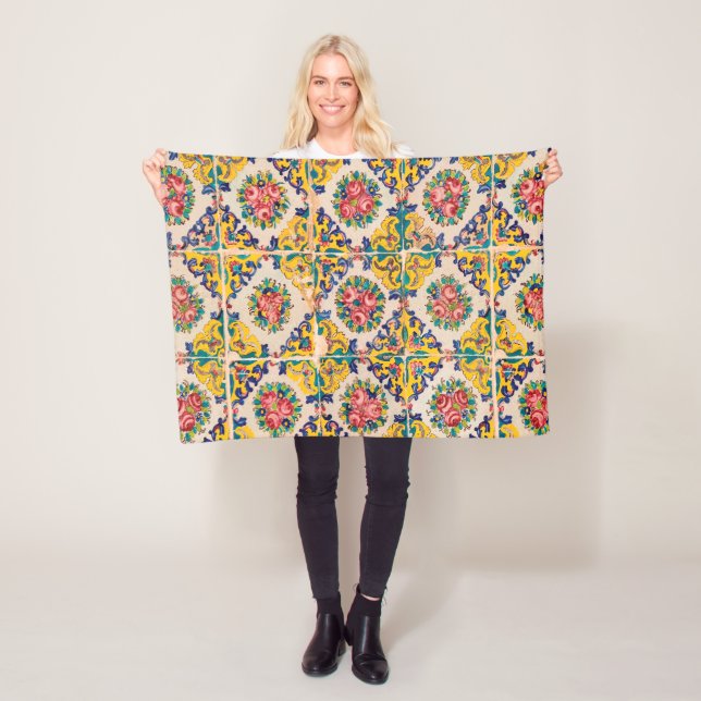 Sju-färg perser belägger med tegel fleecefilt (På plats)