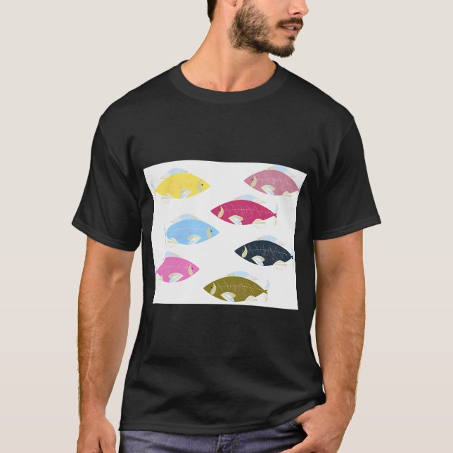 Sju fiskar i sju hav t shirt (Framsida)