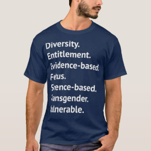Sju förbjudna Ord, vit text  T Shirt