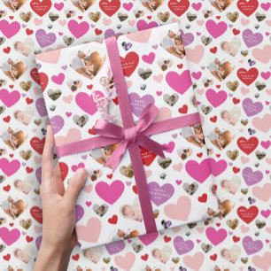 Sju fotohjärtans dag Heart Presentpapper