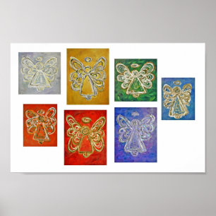 Sju Guardian Angel Poster konstutskrifter