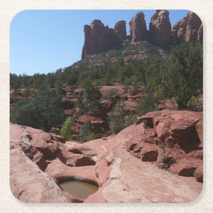 Sju Helig i Bassäng i Sedona Arizona Underlägg Papper Kvadrat