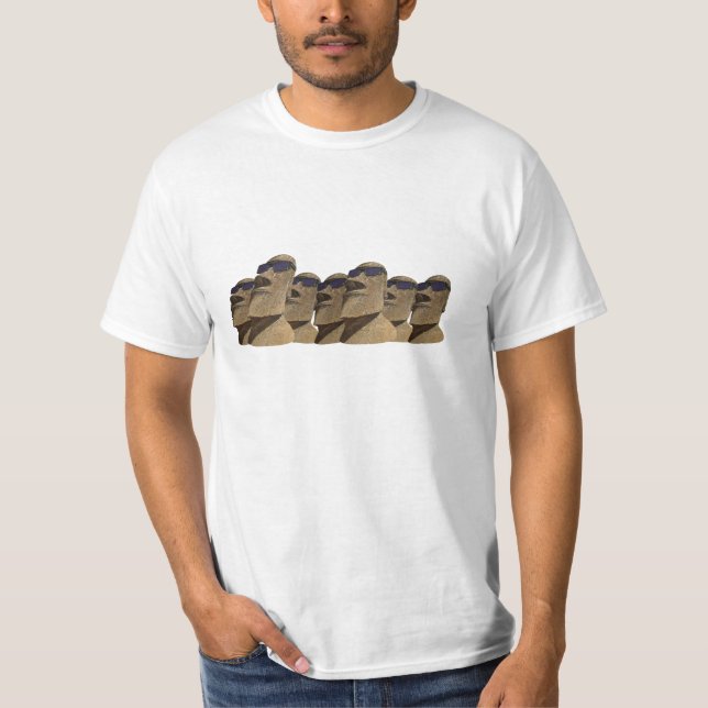 Sju höft Moai - värdera T-tröja T Shirt (Framsida)