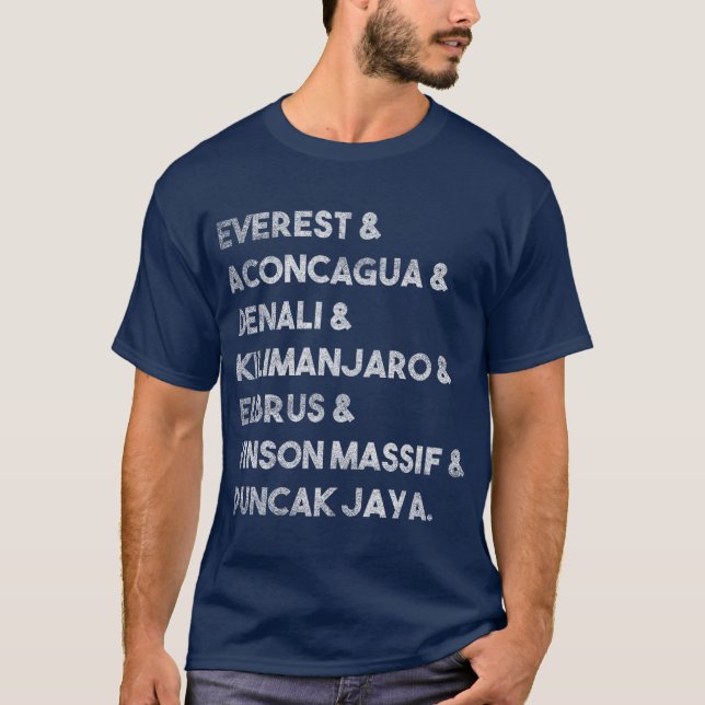 Sju högsta toppmöten i klimatbergen t shirt (Framsida)