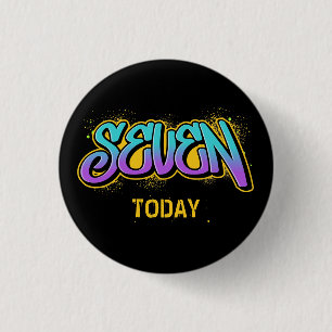 Sju i dag Birthday 3 Cm Round Badge Knapp