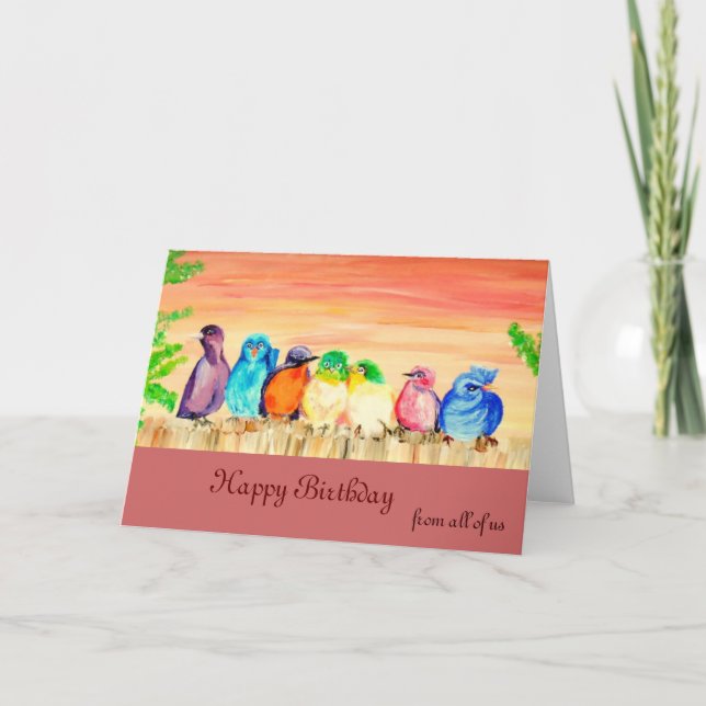 Sju kompisars födelsedagskort kort (Framsida)