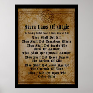 Sju lagar om Magic Parchment Poster