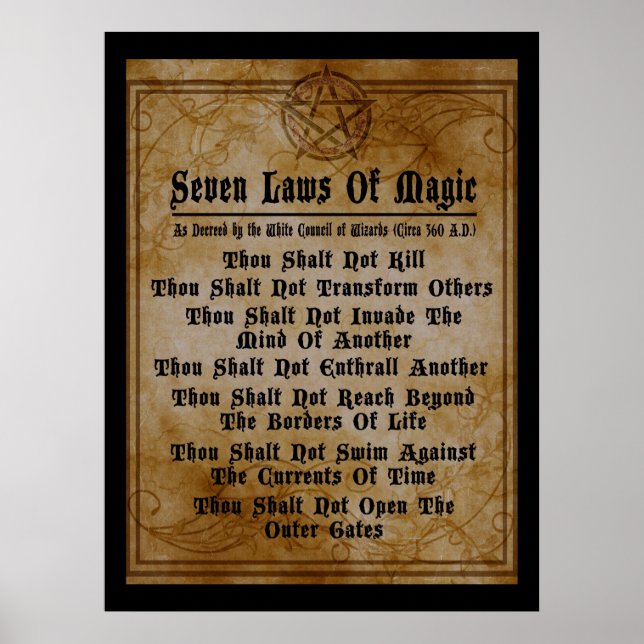 Sju lagar om Magic Parchment Poster (Framsidan)