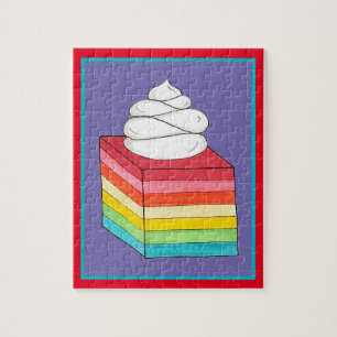 Sju Lagrar Retro Rainbow Gelatin Salad Dessert Pussel