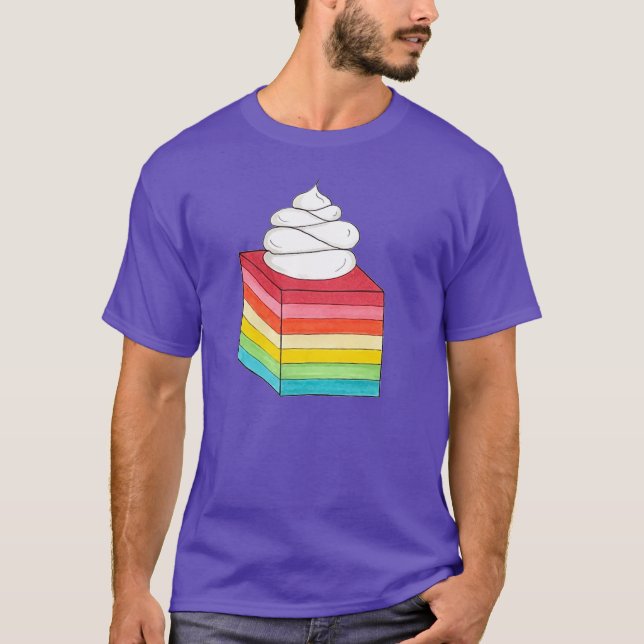 Sju Lagrar Retro Rainbow Gelatin Salad Dessert T Shirt (Framsida)