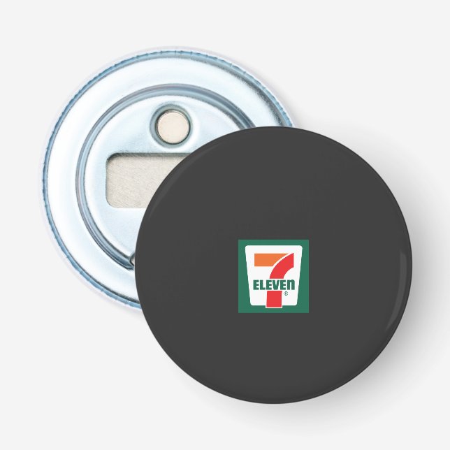 sju logotyper i gröntens bakgrund flasköppnare (Framsidan)