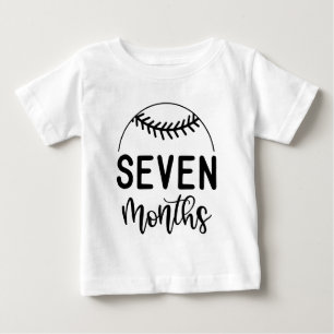 Sju Månaders Baseboll Baby Mål - T Shirt