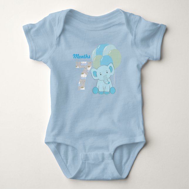 Sju månaders bebis bodysuit t shirt (Framsida)