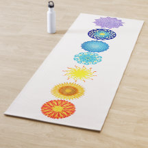 Sju Mandalas för Chakras regnbågefärger