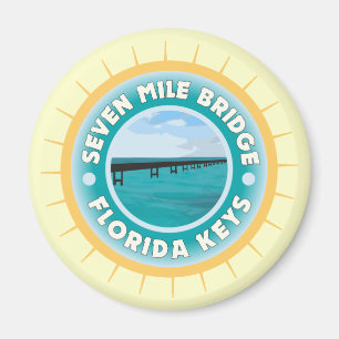 Sju milbron i Florida Nycklar Magnet