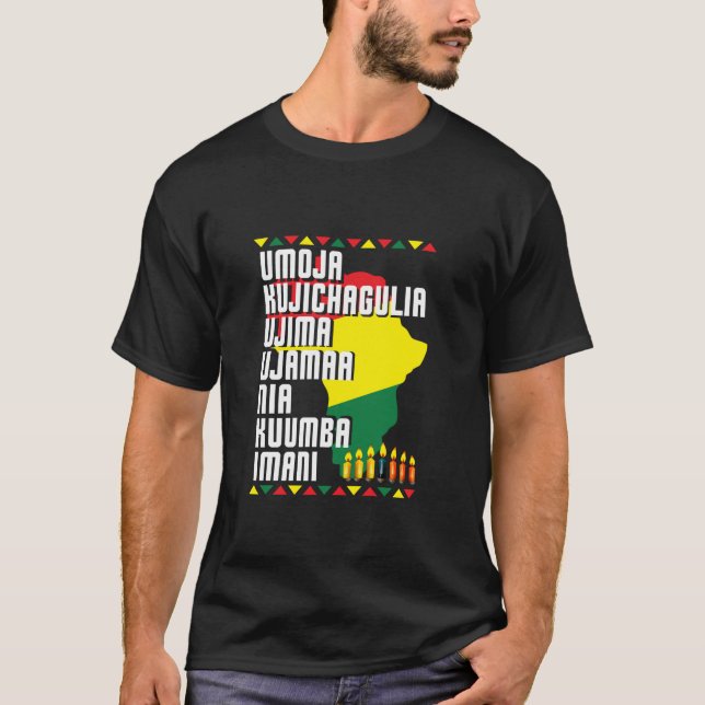Sju principer för Kwanzaa afrikanska kvinnor i Kar T Shirt (Framsida)