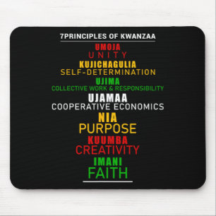 Sju principer för Kwanzaa julafton Afro-america Musmatta
