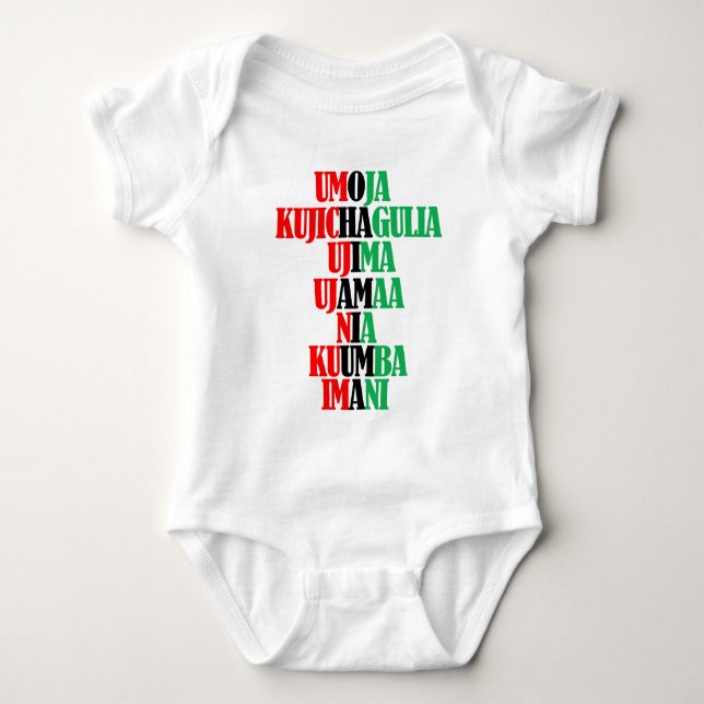 Sju principer för Kwanzaa Kinara Färg T Shirt (Framsida)