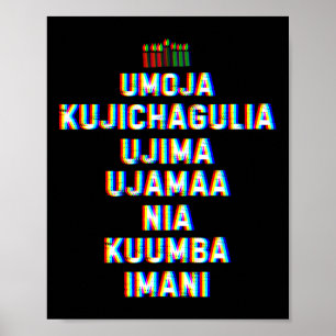 Sju principer för Kwanzaa Lycklig Kwanzaa 10 Poster
