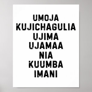 Sju principer för Kwanzaa Lycklig Kwanzaa 5 Poster