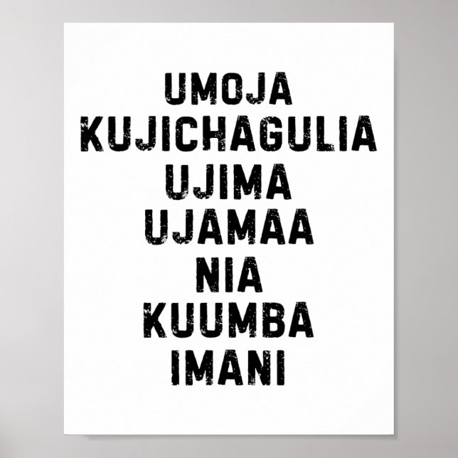 Sju principer för Kwanzaa Lycklig Kwanzaa 5 Poster (Framsidan)