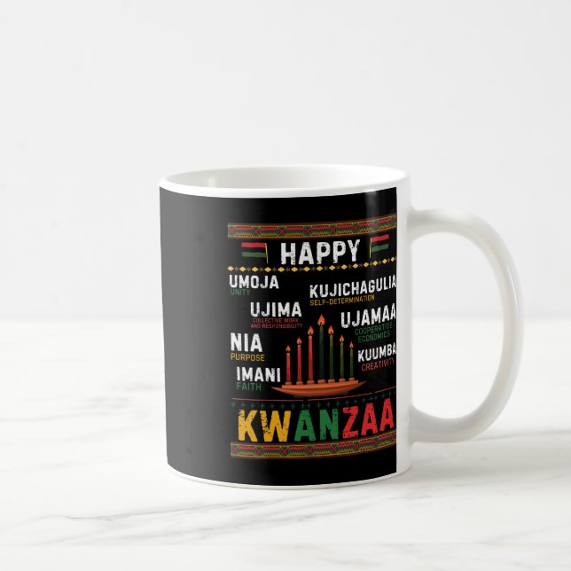 Sju principer för Kwanzaa Lycklig Kwanzaa 6 Kaffemugg (Höger)