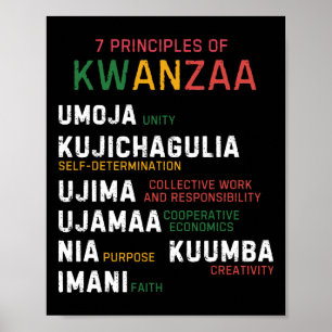 Sju principer för Kwanzaa Lycklig Kwanzaa Poster