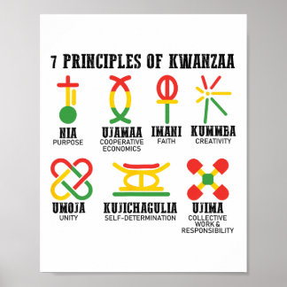 Sju principer för Kwanzaa proud African American Poster