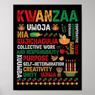Sju principer för Kwanzaa proud African American Poster