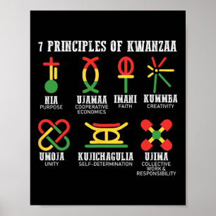 Sju principer för Kwanzaa proud African American Poster