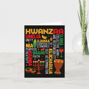 Sju Principer För Kwanzaa Stolt Afroamerikan Kort