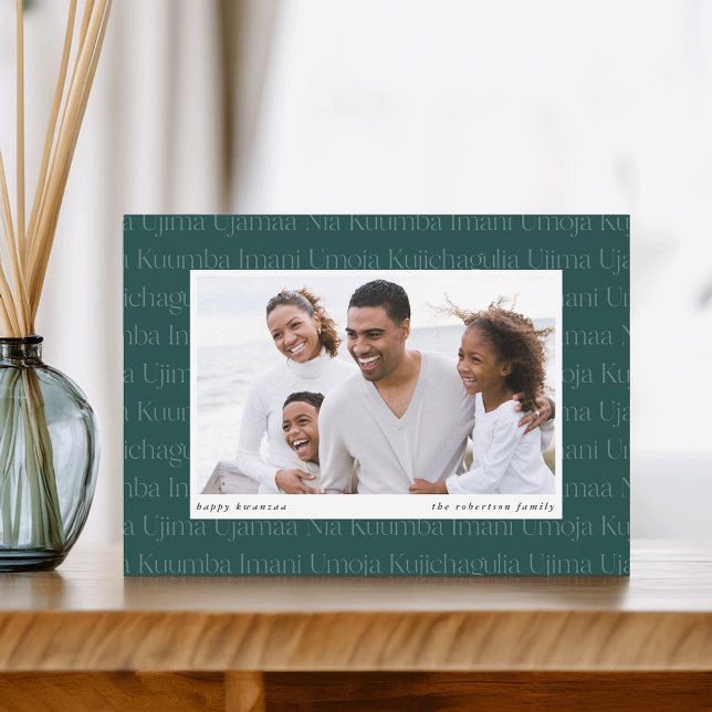 Sju principer Vågrät Photo Kwanzaa Julkort (Skapare uppladdad)