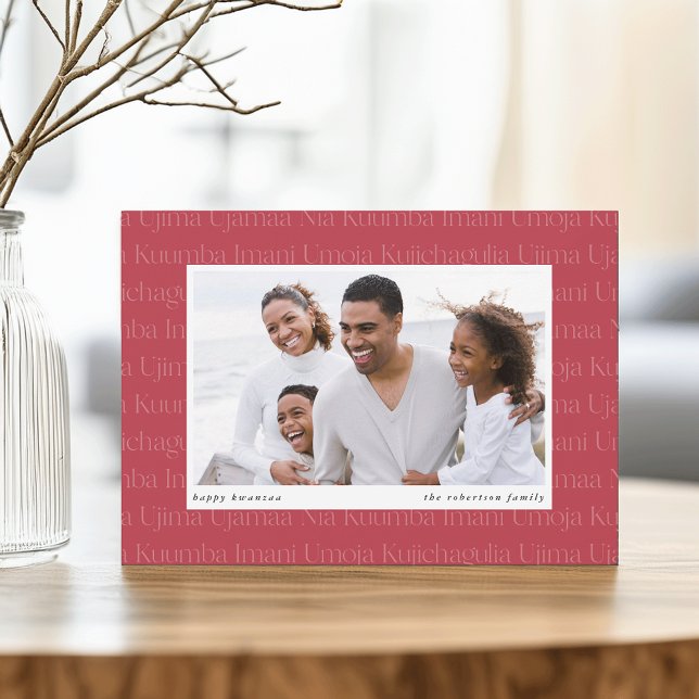 Sju principer Vågrät Photo Kwanzaa Julkort (Skapare uppladdad)