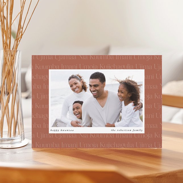 Sju principer Vågrät Photo Kwanzaa Julkort (Skapare uppladdad)