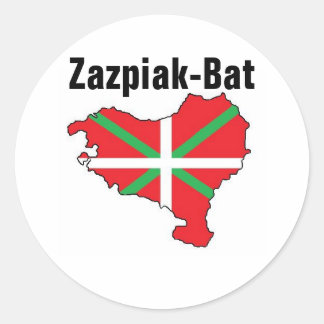 Sju provinser Ett Baskien Land Sticker Runt Klistermärke