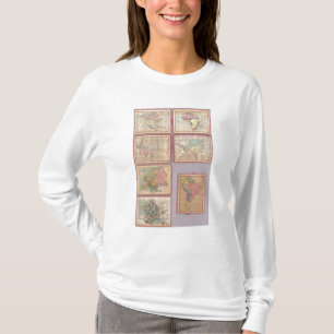 Sju pusselkartor av världen t-shirt