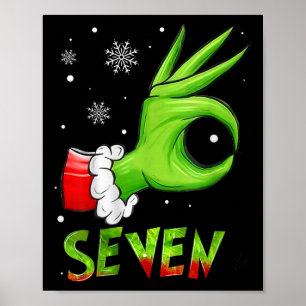Sju roliga 6 7 Meme Santa jul jul lärare Poster