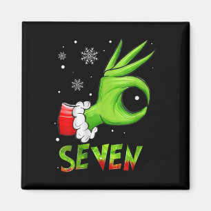 Sju roliga 6 7 Meme Santa jul Xmas lärare Magnet