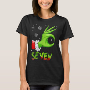 Sju roliga 6 7 Meme Santa jul Xmas lärare T Shirt