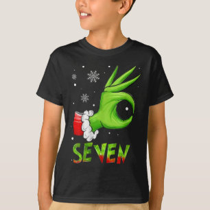 Sju roliga 6 7 Meme Santa jul Xmas lärare T Shirt