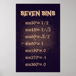 Sju Sins - Math Poster